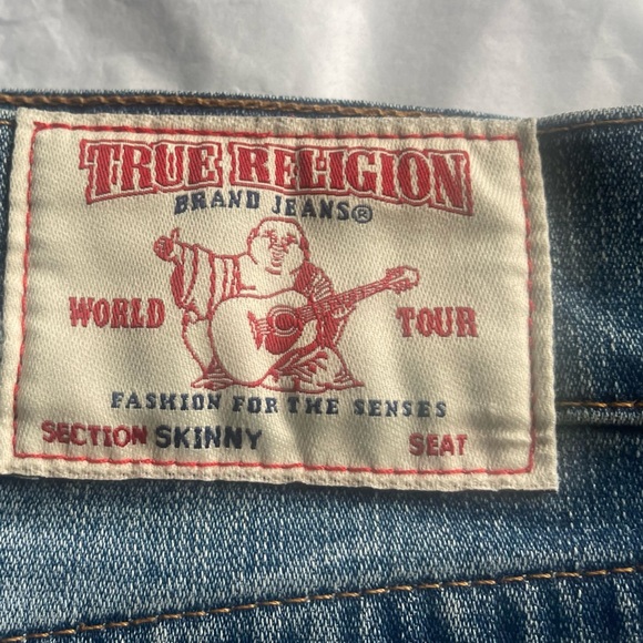 True Religion Skinny Flap Red Orange Men’s Skinny Denim Jeans 👖 - Picture 8 of 8